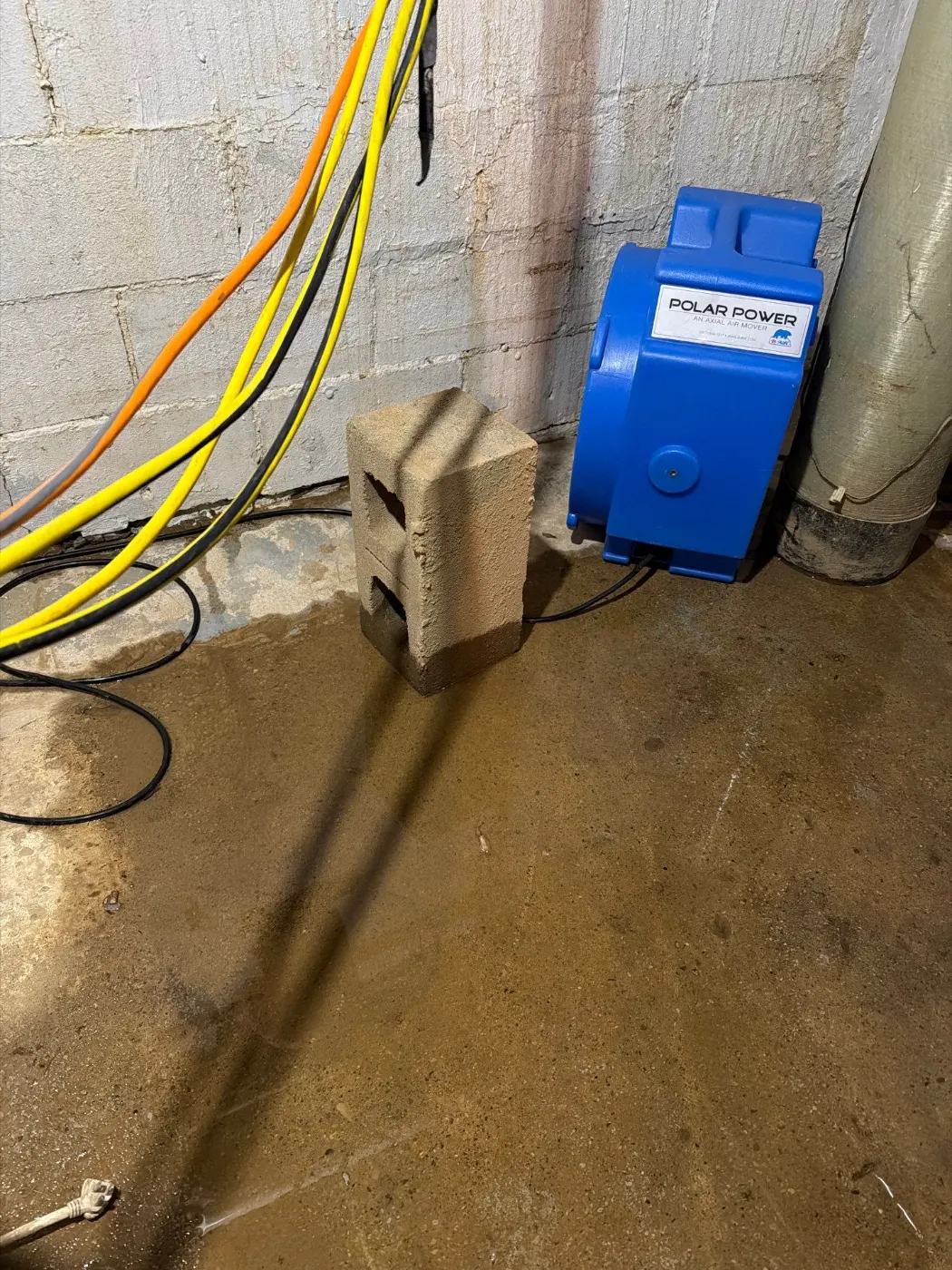 Basement water extraction in Hilltop Indiana home